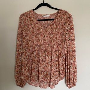 Floral V-Neck Blouse